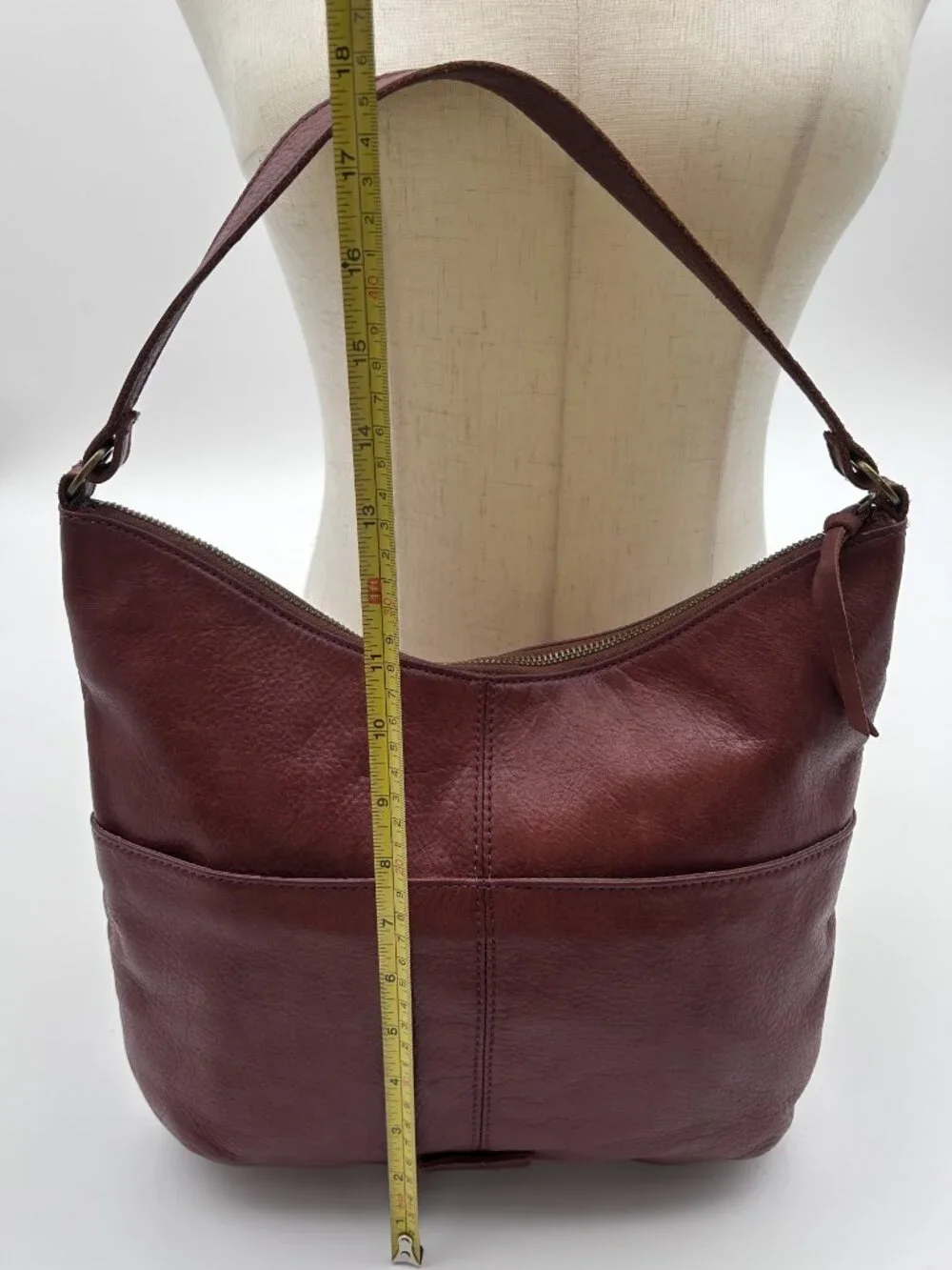 Margot New York Cognac Leather Slouchy Hobo Shoulder Bag